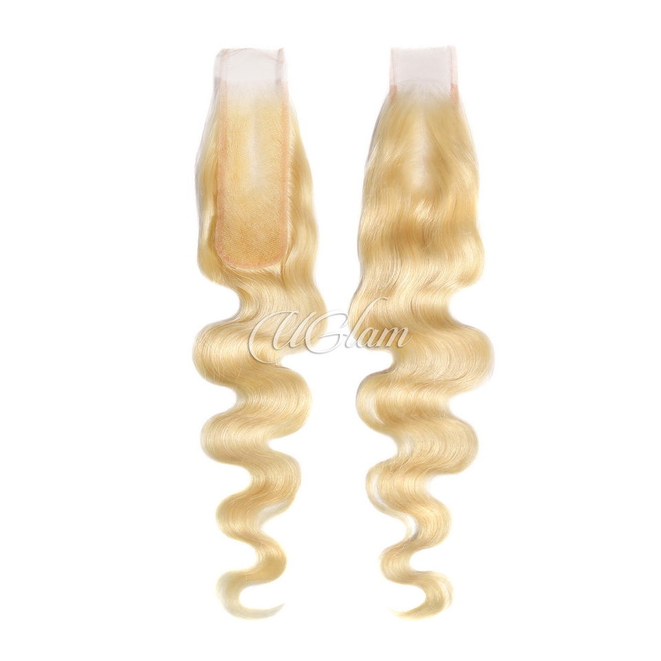 Uglam 613 Blonde 2X6 HD Closure Body Wave
